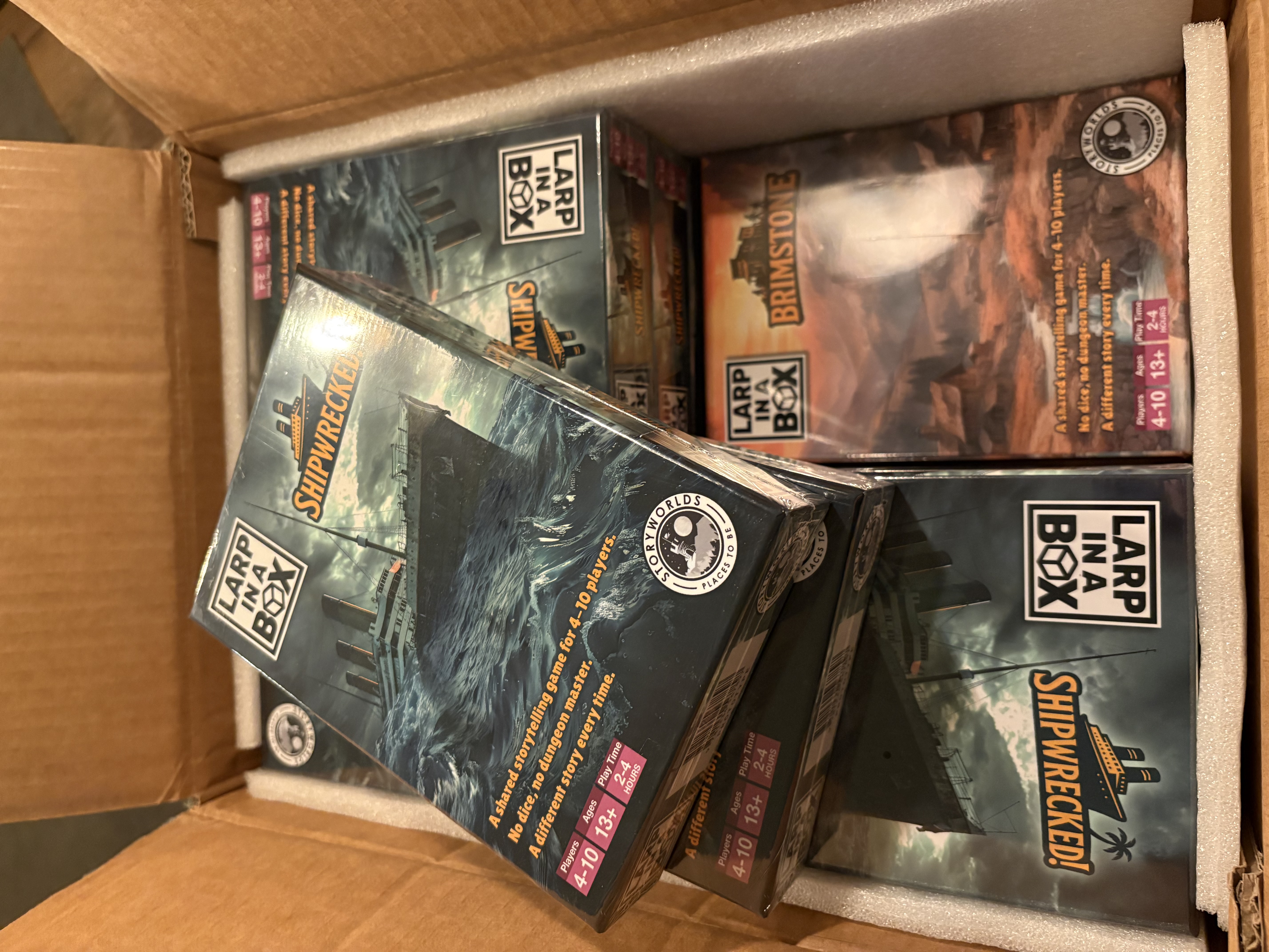Prototype boxes - Brimstone and Shipwrecked